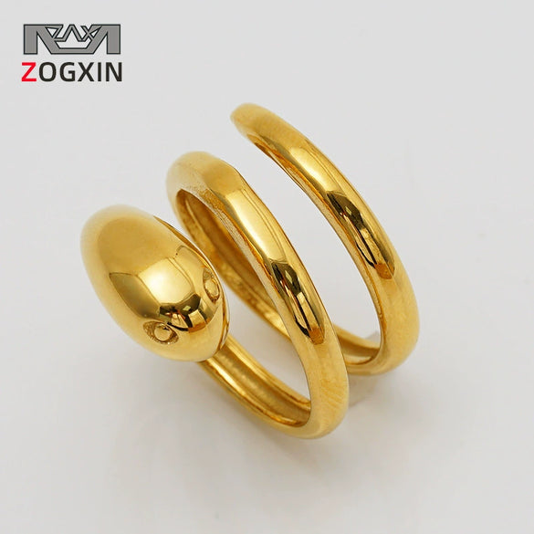 Wholesale Unisex Personalized Geometric Line Stainless Steel Electroplated Ring