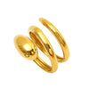 Wholesale Unisex Personalized Geometric Line Stainless Steel Electroplated Ring