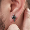 Wholesale Unisex Piercing Earrings Stainless Steel Cast Cross Punk Fashion Retro Polished