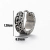 Wholesale Unisex Piercing Earrings Stainless Steel Cast Dragon Totem Geometric Pattern Punk Style Polished