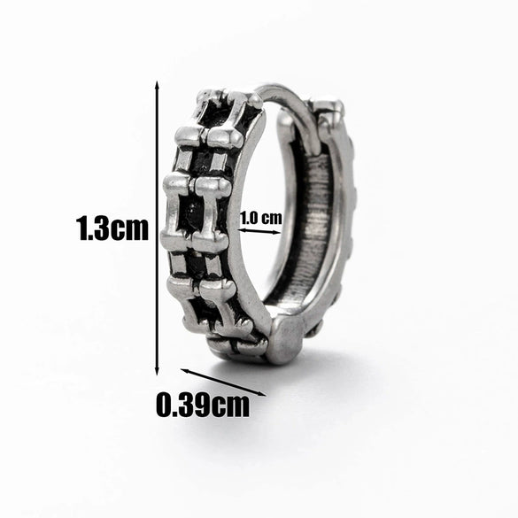 Wholesale Unisex Piercing Earrings Stainless Steel Cast Geometric Pattern Polished