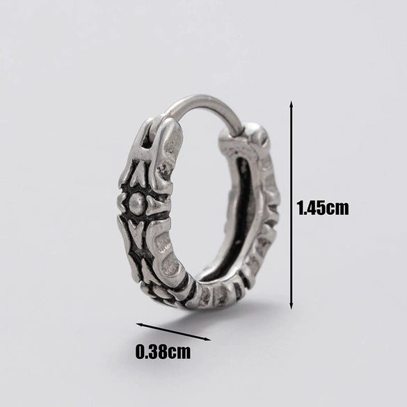 Wholesale Unisex Piercing Earrings Stainless Steel Cast Skull Cross Fashion Retro Polished