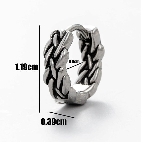 Wholesale Unisex Piercing Earrings Stainless Steel Cast Skull With Letter Pattern Polished