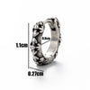 Wholesale Unisex Piercing Earrings Stainless Steel Cast Skull With Letter Pattern Polished