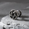 Wholesale Unisex Piercing Earrings Stainless Steel Casting Geometric Punk Fashion Retro With Polishing