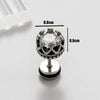Wholesale Unisex Piercing Earrings Stainless Steel Casting Inlaid Zircon Punk Geometric Polishing Style