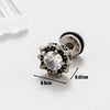 Wholesale Unisex Piercing Earrings Stainless Steel Casting Inlaid Zircon Punk Geometric Polishing Style