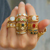 Wholesale Unisex Punk Geometric Ushaped Titanium Steel Electroplated Ring And Bracelet