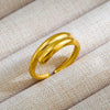 Wholesale Unisex Punk Geometric Ushaped Titanium Steel Electroplated Ring And Bracelet