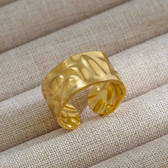Wholesale Unisex Punk Geometric Ushaped Titanium Steel Electroplated Ring And Bracelet