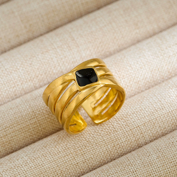 Wholesale Unisex Punk Geometric Ushaped Titanium Steel Electroplated Ring And Bracelet