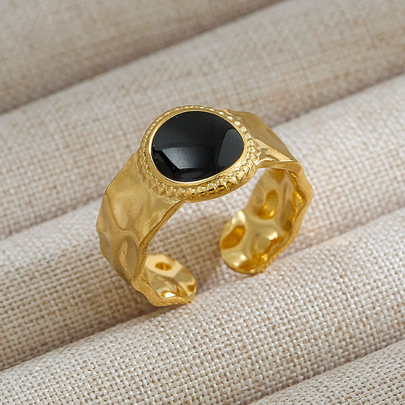 Wholesale Unisex Punk Geometric Ushaped Titanium Steel Electroplated Ring And Bracelet