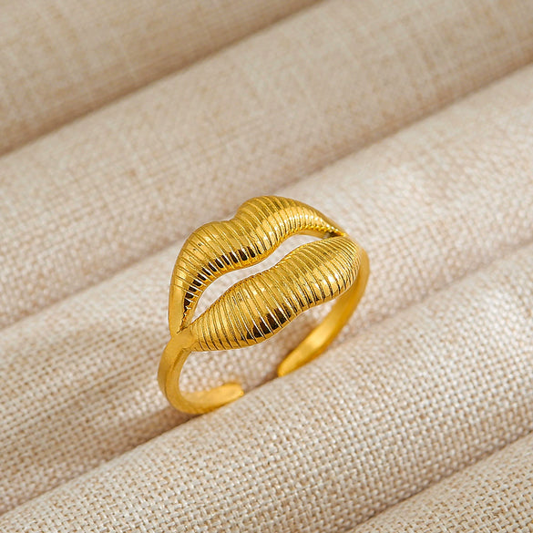 Wholesale Unisex Punk Geometric Ushaped Titanium Steel Electroplated Ring And Bracelet
