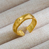 Wholesale Unisex Punk Geometric Ushaped Titanium Steel Electroplated Ring And Bracelet