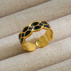 Wholesale Unisex Punk Geometric Ushaped Titanium Steel Electroplated Ring And Bracelet