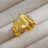 Wholesale Unisex Punk Geometric Ushaped Titanium Steel Electroplated Ring And Bracelet