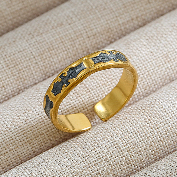 Wholesale Unisex Punk Geometric Ushaped Titanium Steel Electroplated Ring And Bracelet