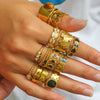 Wholesale Unisex Punk Geometric Ushaped Titanium Steel Electroplated Ring And Bracelet