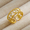 Wholesale Unisex Punk Geometric Ushaped Titanium Steel Electroplated Ring And Bracelet