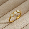 Wholesale Unisex Punk Geometric Ushaped Titanium Steel Electroplated Ring And Bracelet