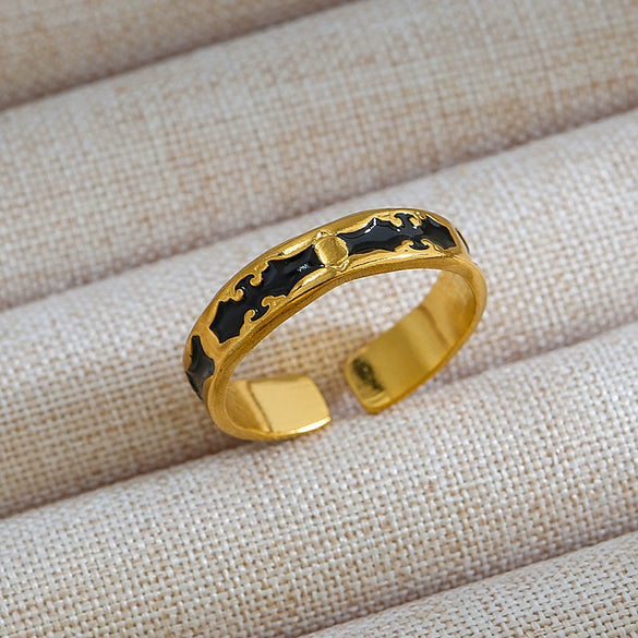 Wholesale Unisex Punk Geometric Ushaped Titanium Steel Electroplated Ring And Bracelet