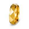 Wholesale Unisex Punk Ring Titanium Steel Geometric Triangular Faceted Electroplated