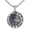 Wholesale Unisex Punk Style Alloy Eye Of Horus Pendant Necklace With Pearl Chain And Electroplating Design