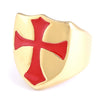 Wholesale Unisex Punk Style Irregular Nature Cross Stainless Steel Ring With Oil Treatment
