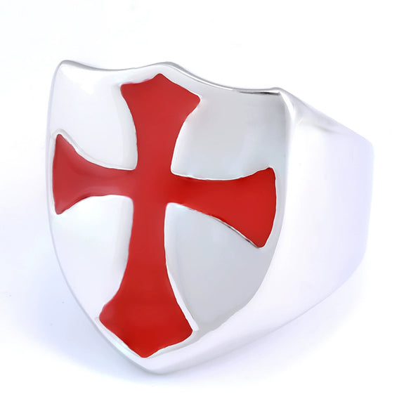 Wholesale Unisex Punk Style Irregular Nature Cross Stainless Steel Ring With Oil Treatment