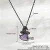 Wholesale Unisex Purple Zircon Inlaid Copper Goldplated Halloween Necklace With O Word Chain