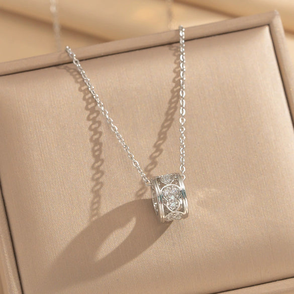 Wholesale Unisex Real Gold Plated Copper And Zircon Gourd Pendant Clavicle Chain Necklace Light Luxury Jewelry