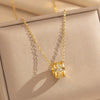 Wholesale Unisex Real Gold Plated Copper And Zircon Gourd Pendant Clavicle Chain Necklace Light Luxury Jewelry