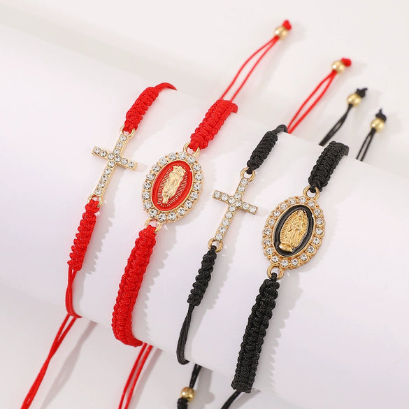 Wholesale Unisex Religious Cross Cord Twopiece Set Handwoven