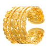Wholesale Unisex Retro Court Style Geometric Pattern Stainless Steel Hollow Carved Electroplated Ring