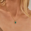 Wholesale Unisex Retro Geometric Doublelayered Necklace With Rectangular Pendant Copper O Word Chain Titanium Steel Electroplated December Birthstone