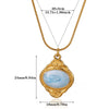 Wholesale Unisex Retro Geometric Electroplated Gold Stainless Steel Cross Chain Pendant Necklace