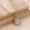 Wholesale Unisex Retro Geometric Electroplated Gold Stainless Steel Cross Chain Pendant Necklace