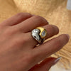 Wholesale Unisex Retro Geometric Stainless Steel Electroplated Rings