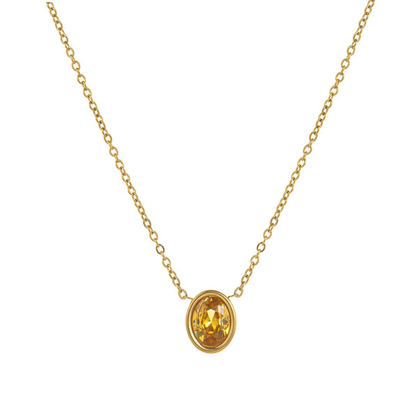 Wholesale Unisex Retro Geometric Titanium Steel Stainless Steel 18K Gold Plated Necklace