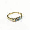 Wholesale Unisex Retro Geometric Vacuum Plated Titanium Steel Zircon Ring