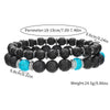 Wholesale Unisex Retro Handmade Geometric Volcanic Stone And Wooden Beads Double Layer Stacked Bracelet