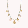 Wholesale Unisex Retro Minimalist Electroplated 18K Gold Stainless Steel And Copper Seahorse Pendant Clavicle Necklace With Braided Color Rope
