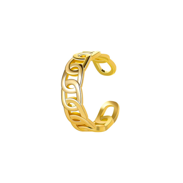 Wholesale Unisex Retro Minimalist Geometric Cshaped Copper Electroplated Ear Clips For Men And Women