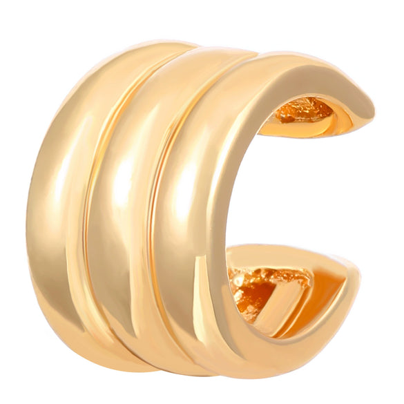 Wholesale Unisex Retro Minimalist Geometric Cshaped Copper Electroplated Ear Clips For Men And Women