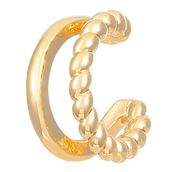 Wholesale Unisex Retro Minimalist Geometric Cshaped Copper Electroplated Ear Clips For Men And Women