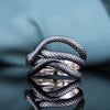 Wholesale Unisex Retro Silverplated Copper Snake Ring
