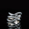 Wholesale Unisex Retro Silverplated Copper Snake Ring