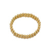 Wholesale Unisex Retro Simple Alloy Round Bead Elastic Bracelet With Electrophoresis Gold Treatment