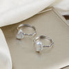 Wholesale Unisex Retro Style Alien Shape Freshwater Pearl 925 Silver Ring