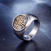 Wholesale Unisex Retro Titanium Steel And 316 Stainless Steel Ring With Animal And Zodiac Pattern
